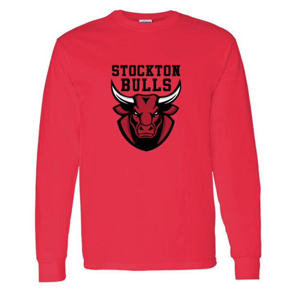 Stockton Bulls Basketball Heavy Cotton 100% Cotton Long Sleeve T Shirt Thumbnail